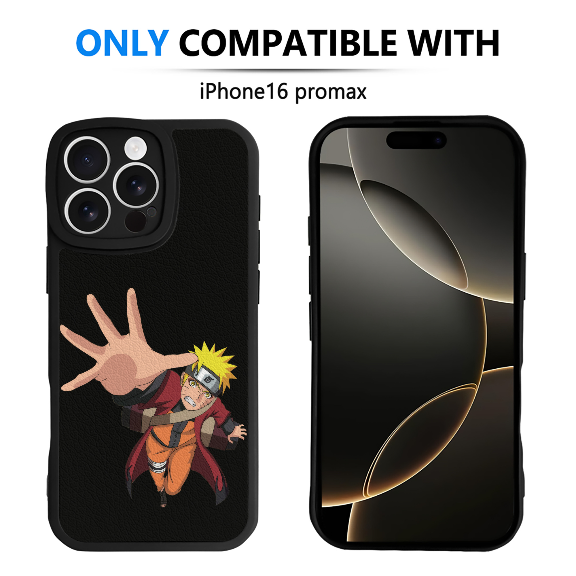 （画像用） NARUTO -ナルト- うずまき ナルト Uzumaki Naruto 【iPhone 16シリーズ対応】シリコンスマホケース（レザー調） 材質：シリコン